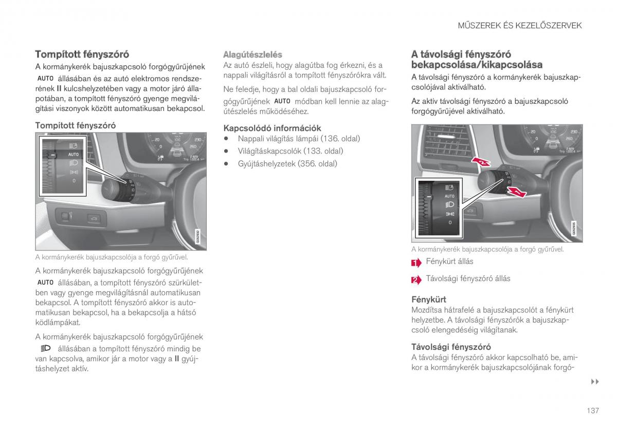 Volvo XC90 II 2 Kezelesi utmutato / page 139