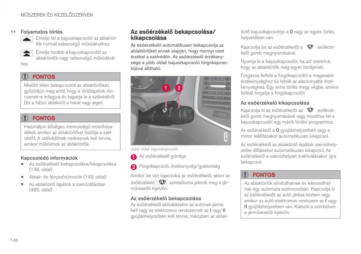 Volvo XC90 II 2 Kezelesi utmutato / page 150