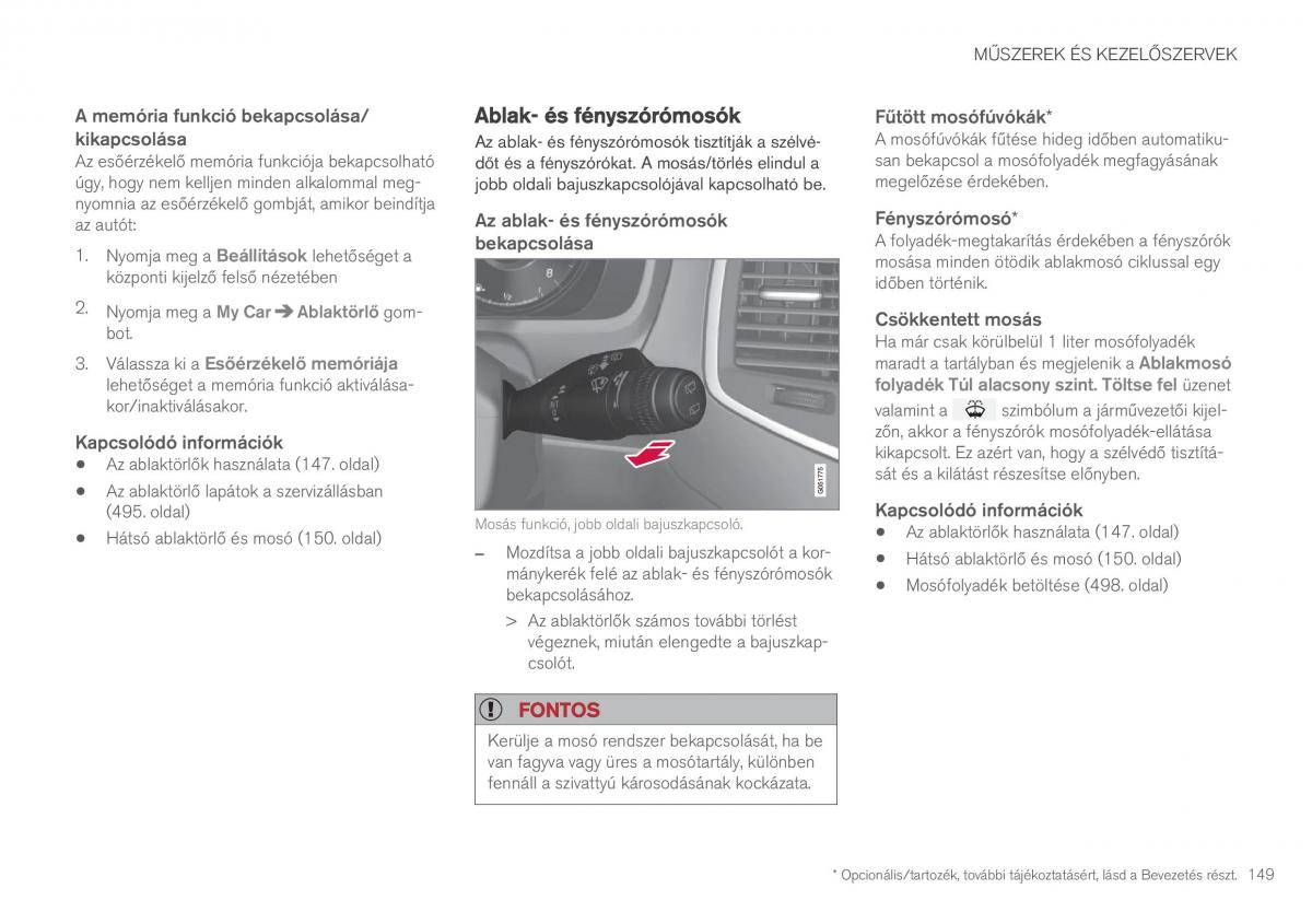 Volvo XC90 II 2 Kezelesi utmutato / page 151