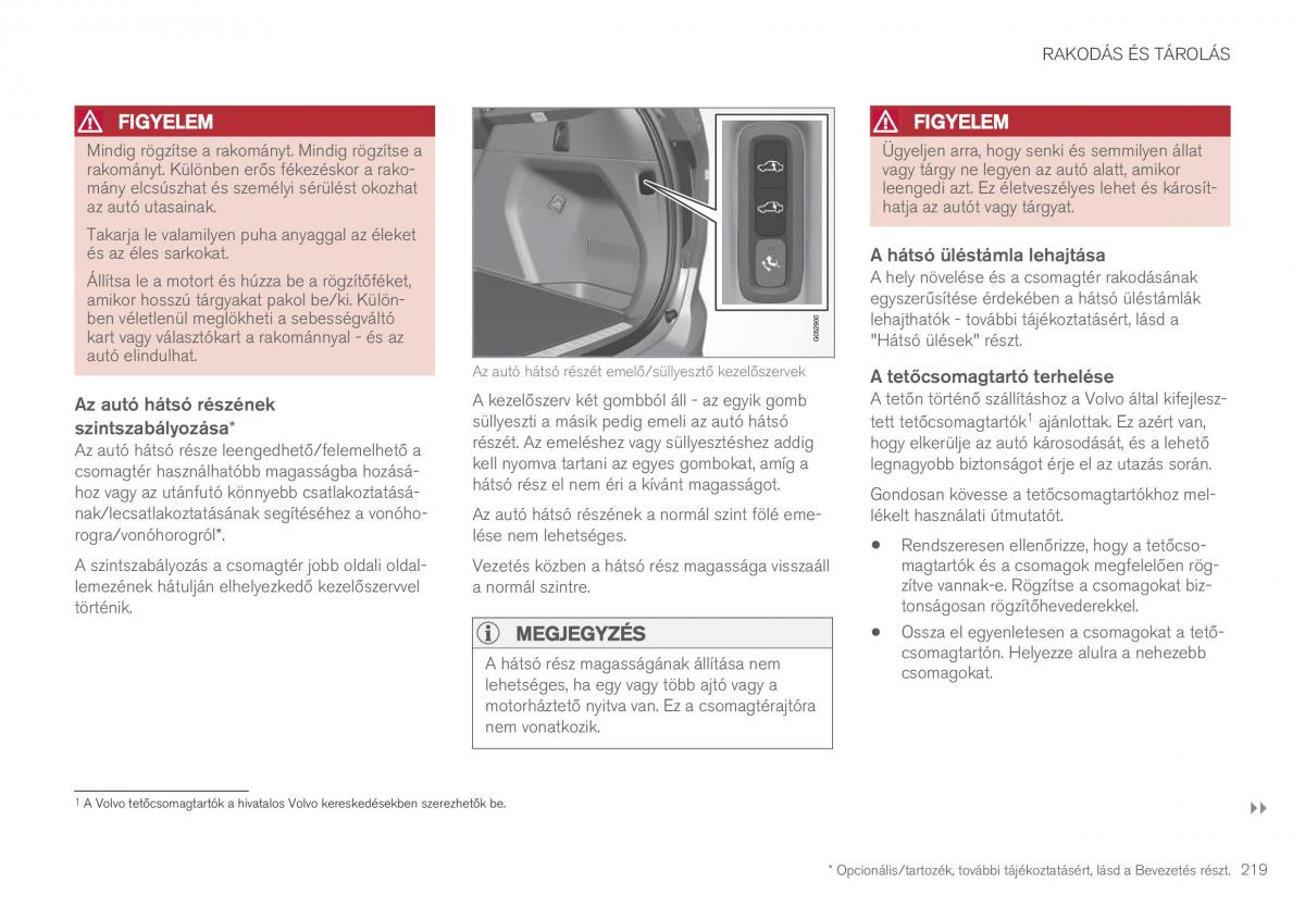 Volvo XC90 II 2 Kezelesi utmutato / page 221