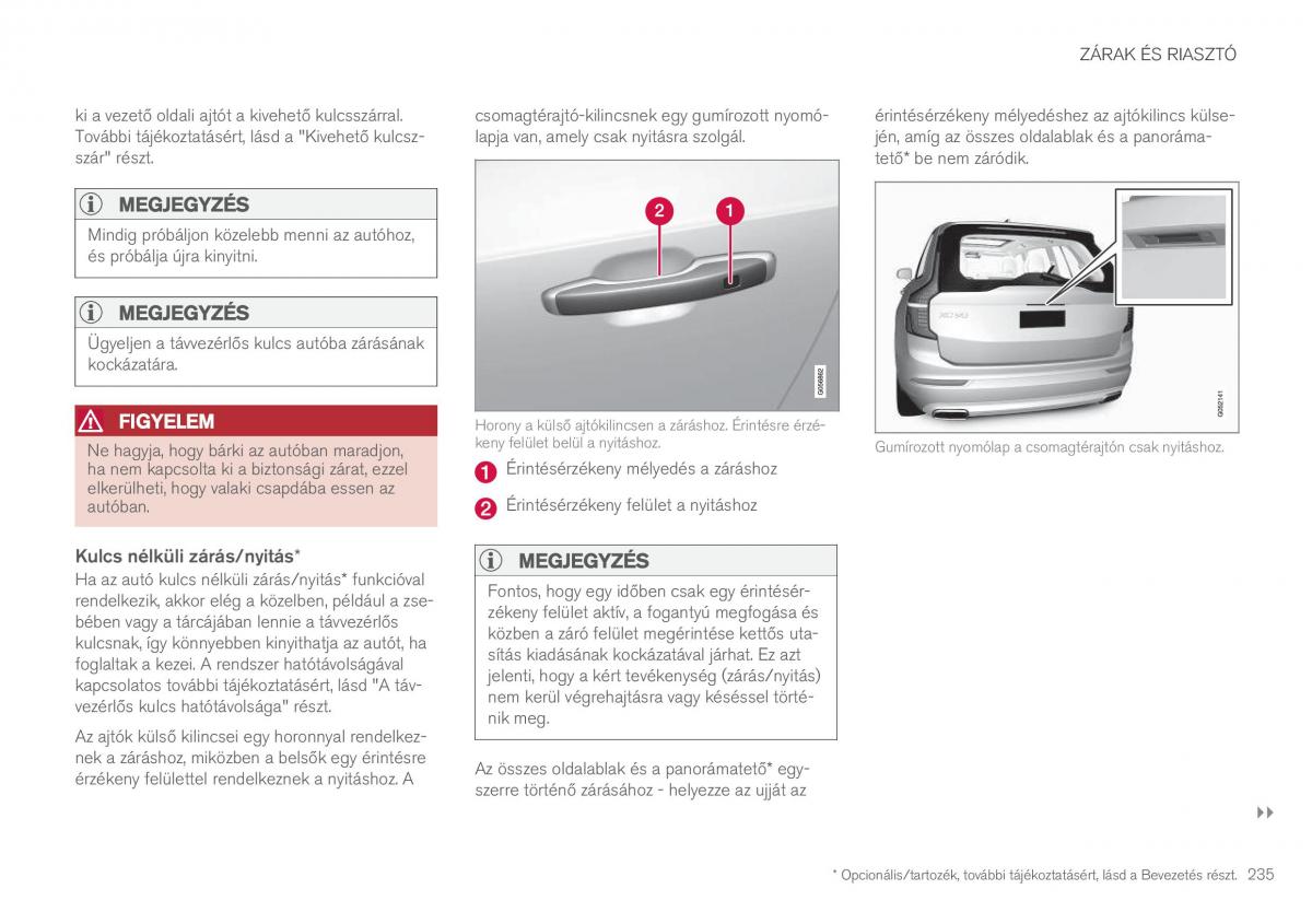 Volvo XC90 II 2 Kezelesi utmutato / page 237