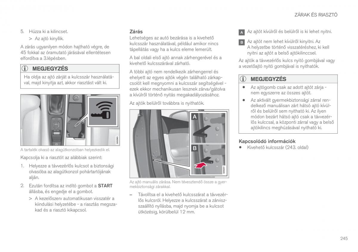 Volvo XC90 II 2 Kezelesi utmutato / page 247