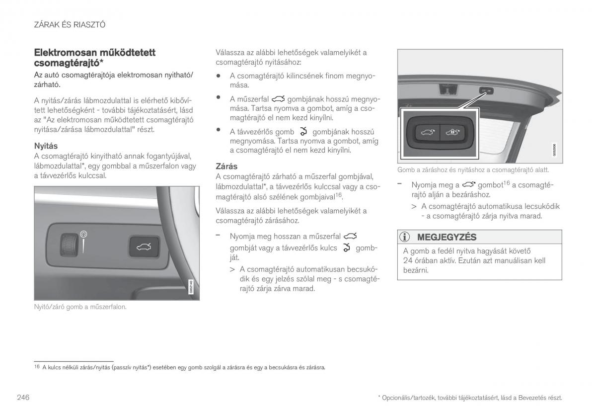 Volvo XC90 II 2 Kezelesi utmutato / page 248