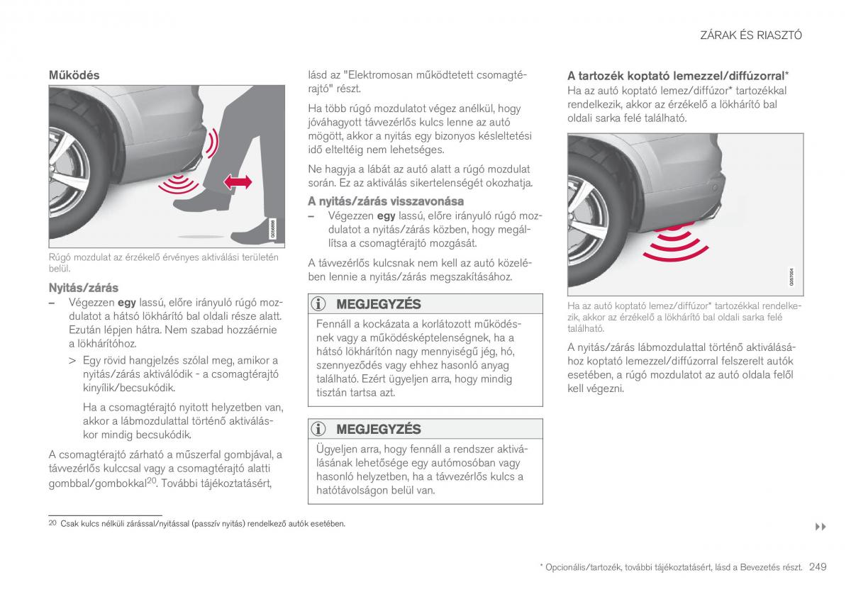 Volvo XC90 II 2 Kezelesi utmutato / page 251