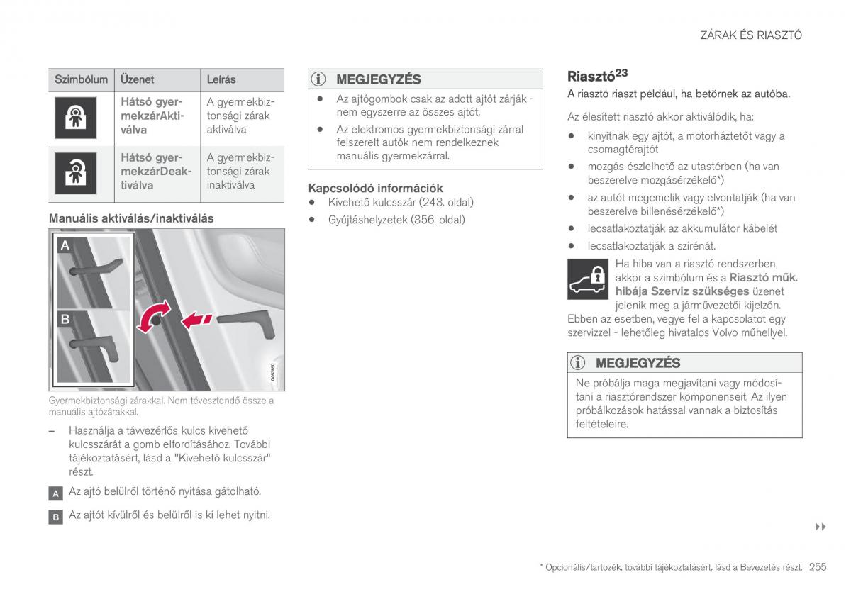 Volvo XC90 II 2 Kezelesi utmutato / page 257