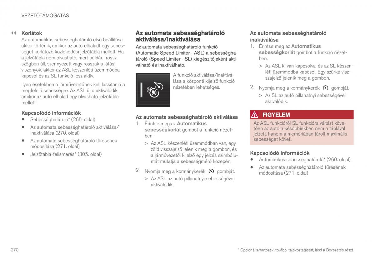 Volvo XC90 II 2 Kezelesi utmutato / page 272