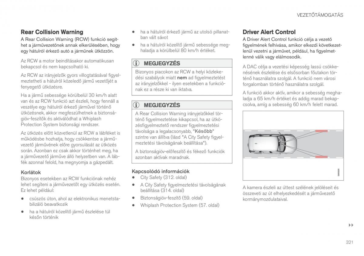 Volvo XC90 II 2 Kezelesi utmutato / page 323