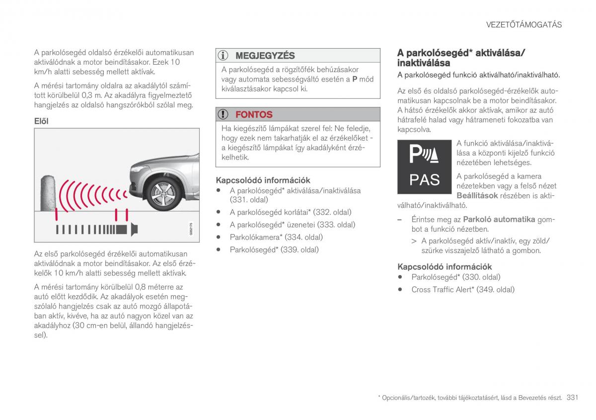 Volvo XC90 II 2 Kezelesi utmutato / page 333