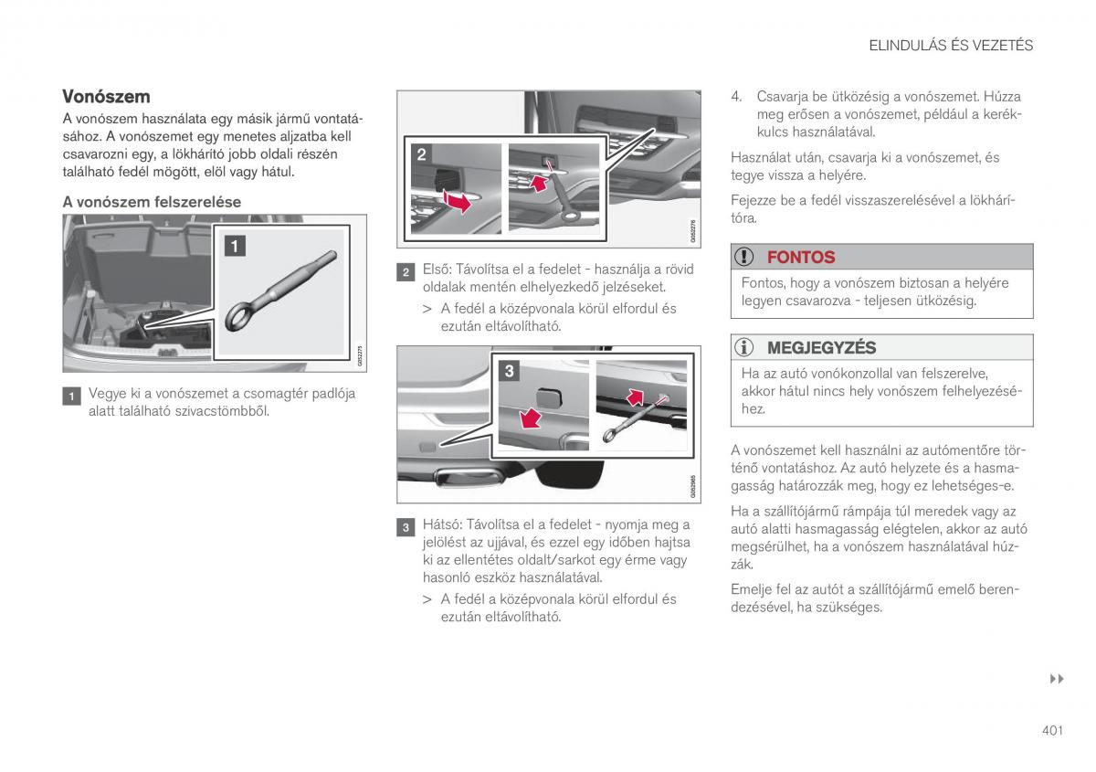 Volvo XC90 II 2 Kezelesi utmutato / page 403