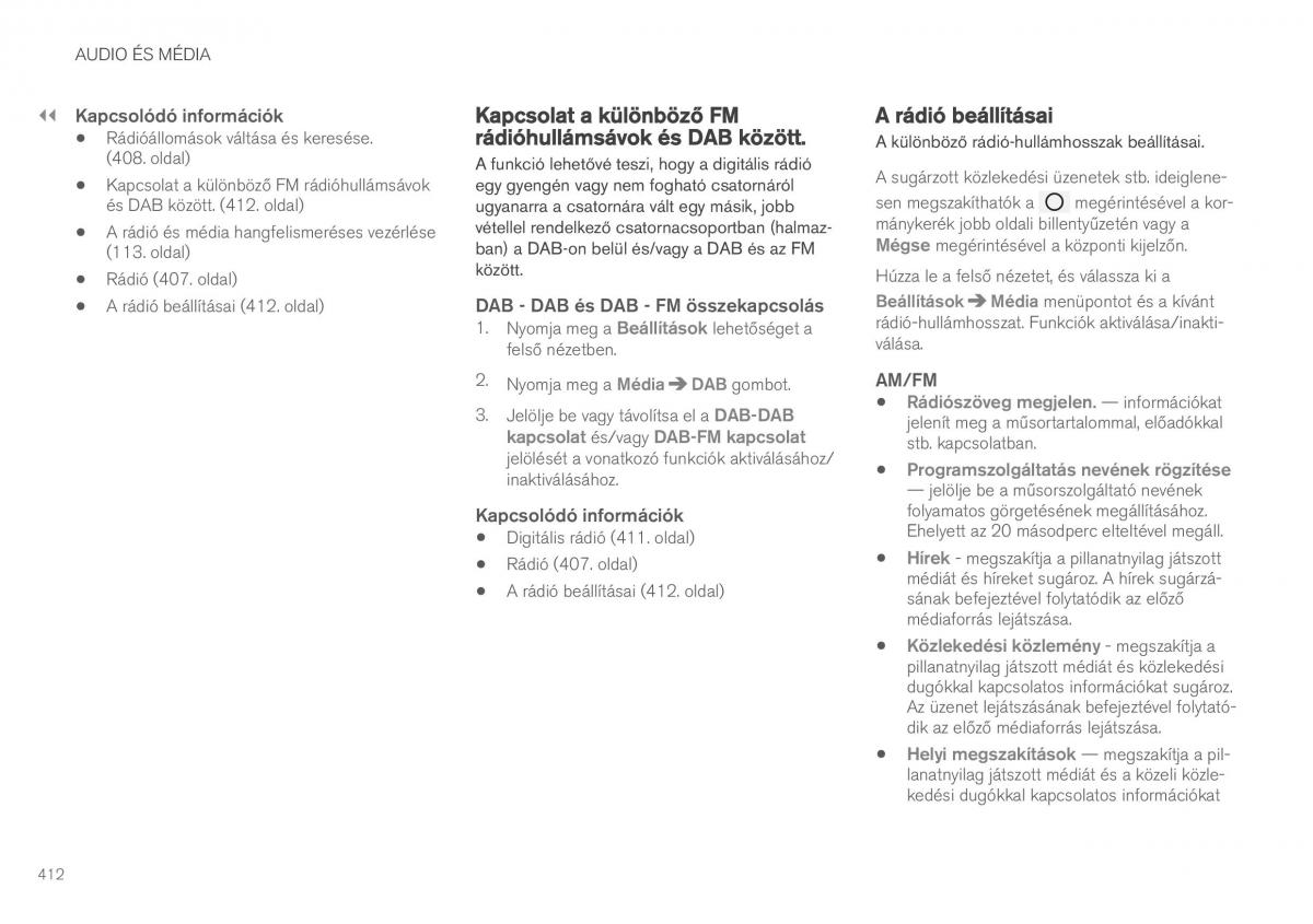 Volvo XC90 II 2 Kezelesi utmutato / page 414