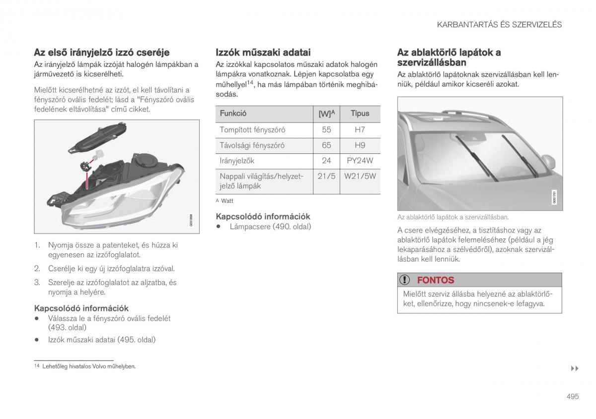 Volvo XC90 II 2 Kezelesi utmutato / page 497