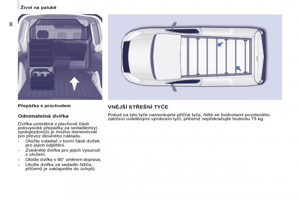 Citroen Berlingo Multispace II 2 navod k obsludze / page 88