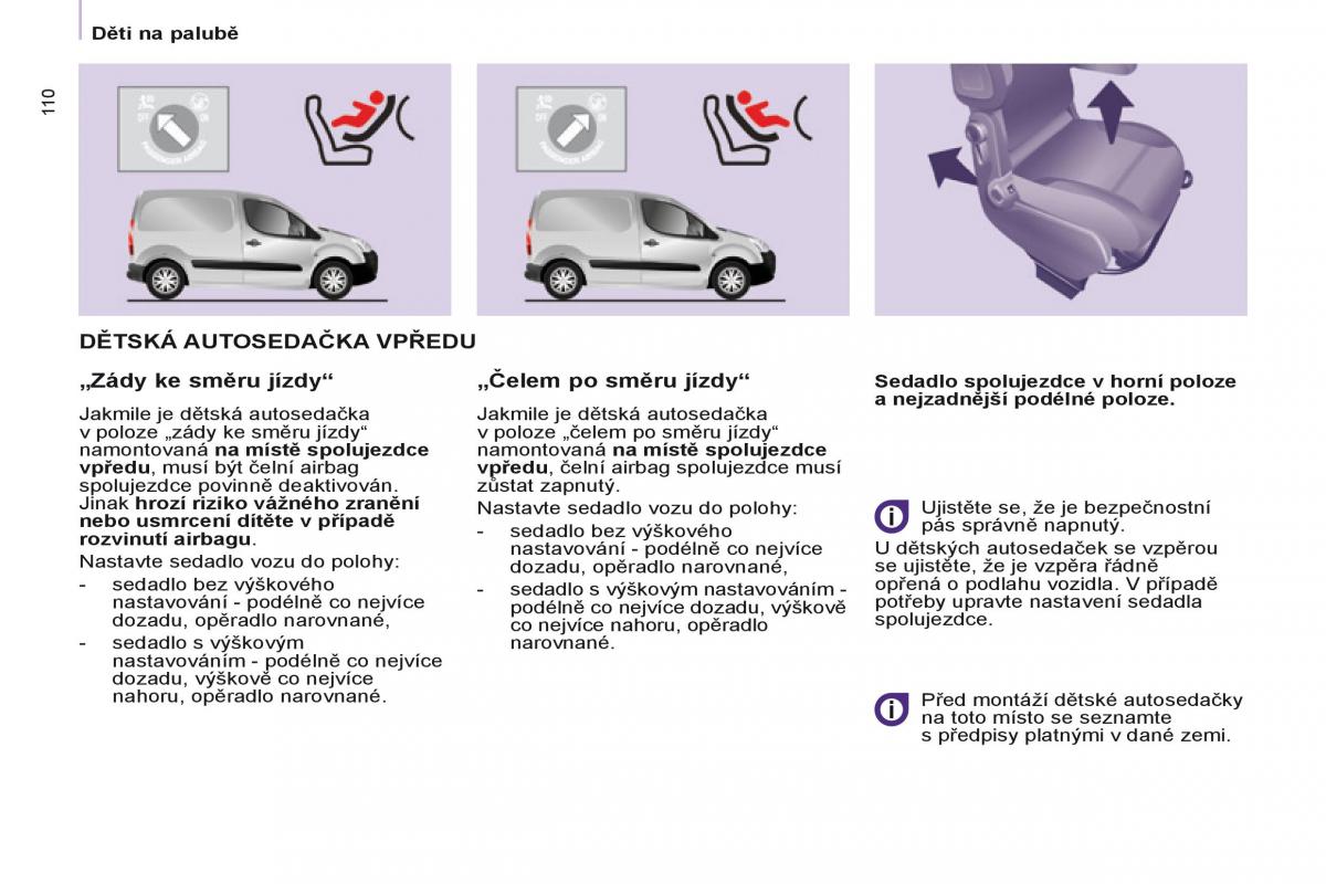 Citroen Berlingo Multispace II 2 navod k obsludze / page 112