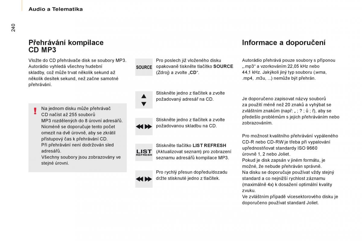 Citroen Berlingo Multispace II 2 navod k obsludze / page 242