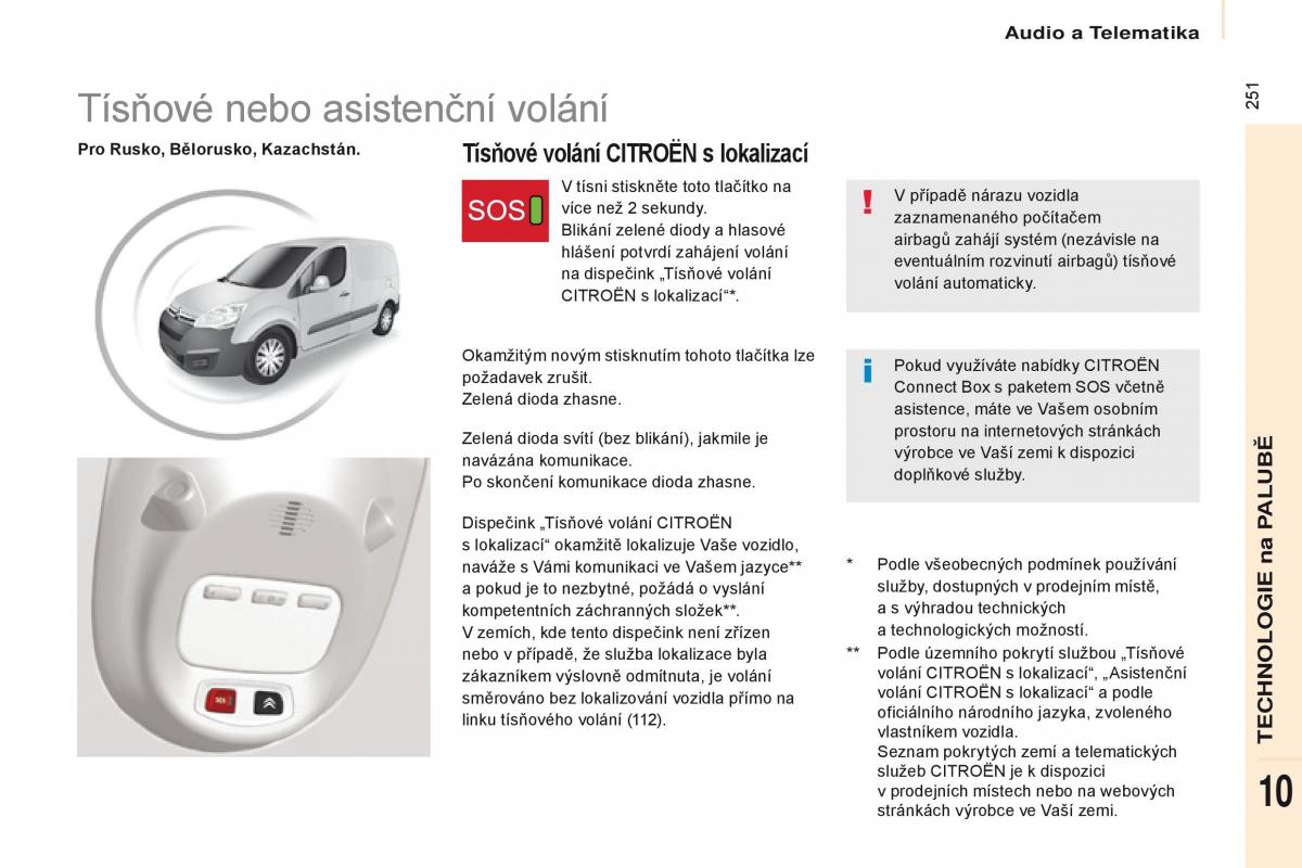 Citroen Berlingo Multispace II 2 navod k obsludze / page 253