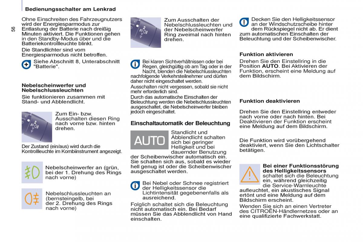 Citroen Berlingo Multispace II 2 Handbuch / page 58