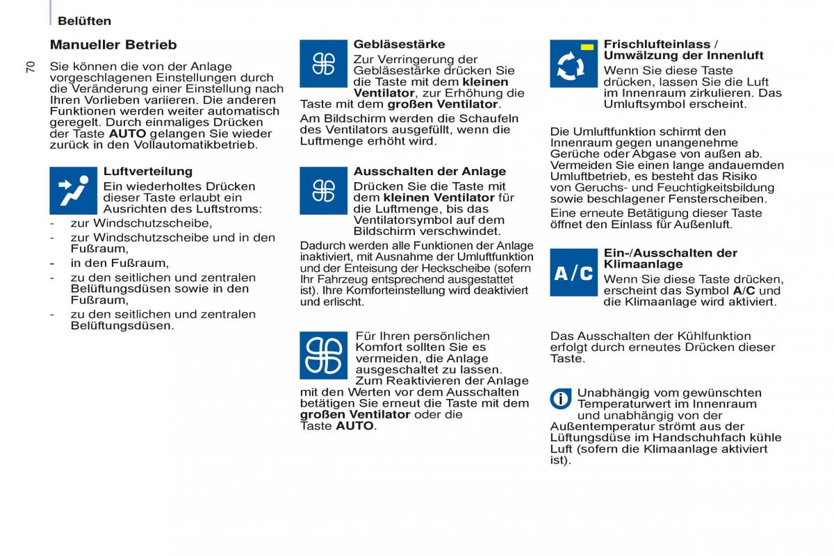 Citroen Berlingo Multispace II 2 Handbuch / page 72