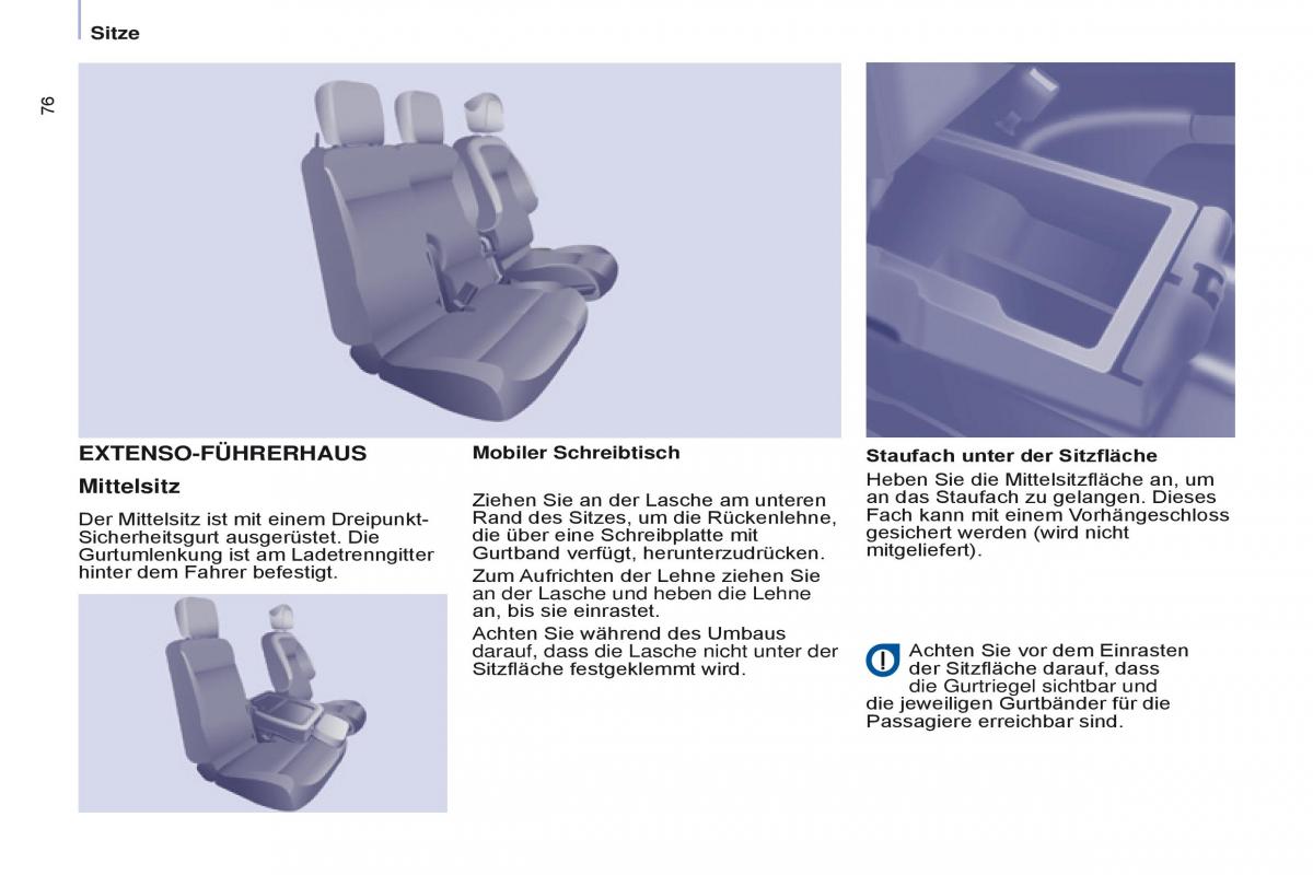 Citroen Berlingo Multispace II 2 Handbuch / page 78