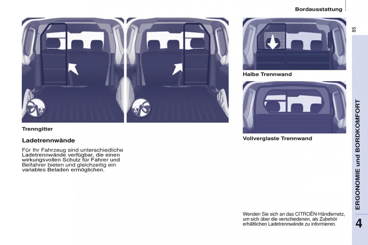 Citroen Berlingo Multispace II 2 Handbuch / page 87