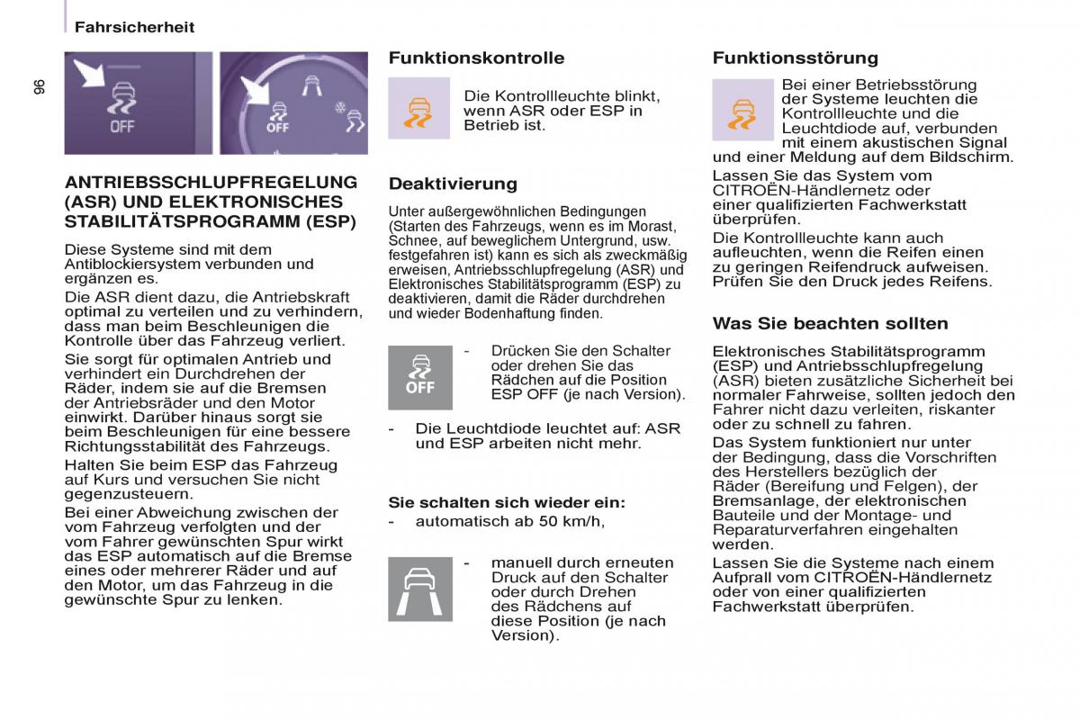 Citroen Berlingo Multispace II 2 Handbuch / page 98