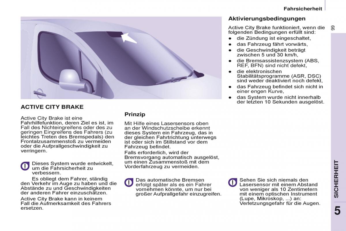 Citroen Berlingo Multispace II 2 Handbuch / page 101