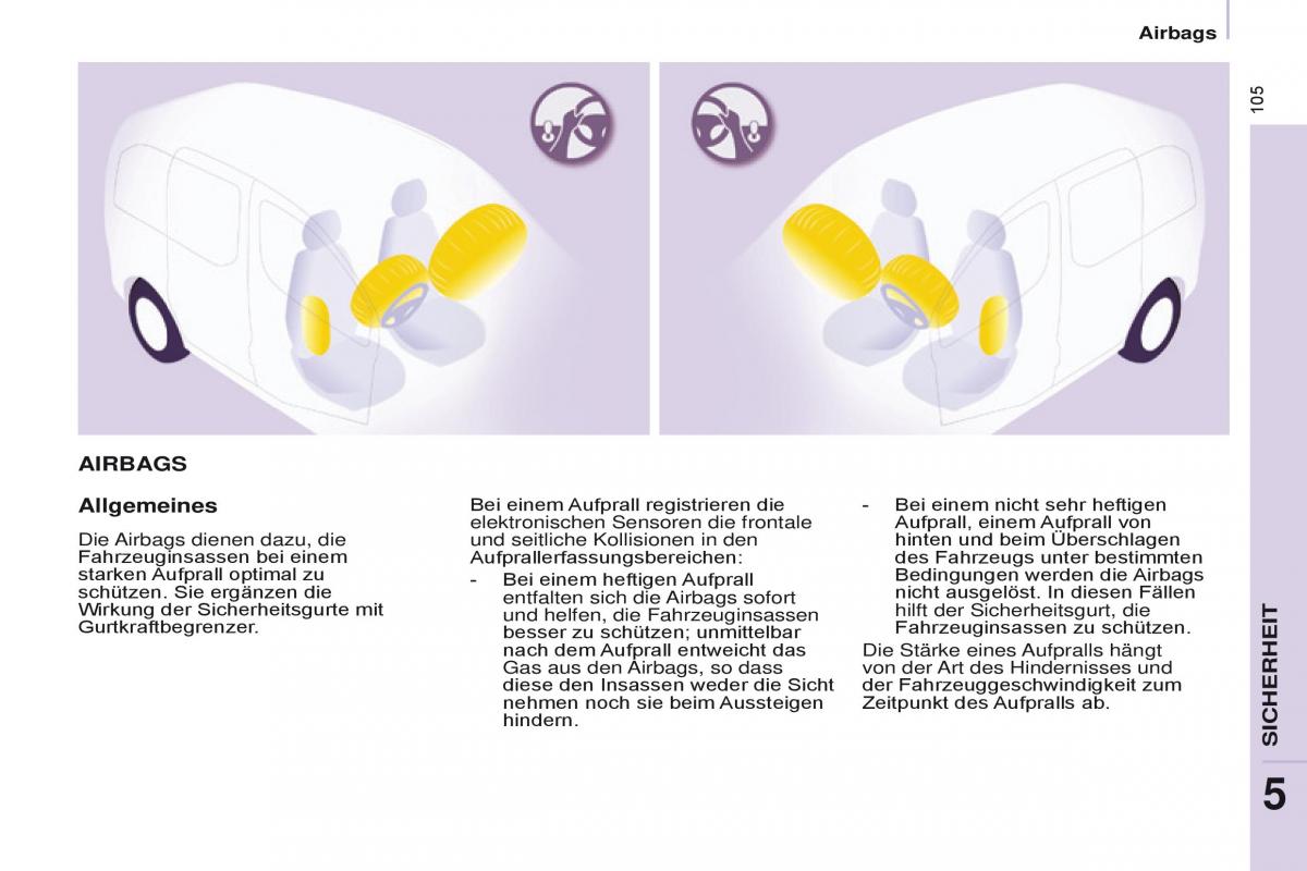 Citroen Berlingo Multispace II 2 Handbuch / page 107