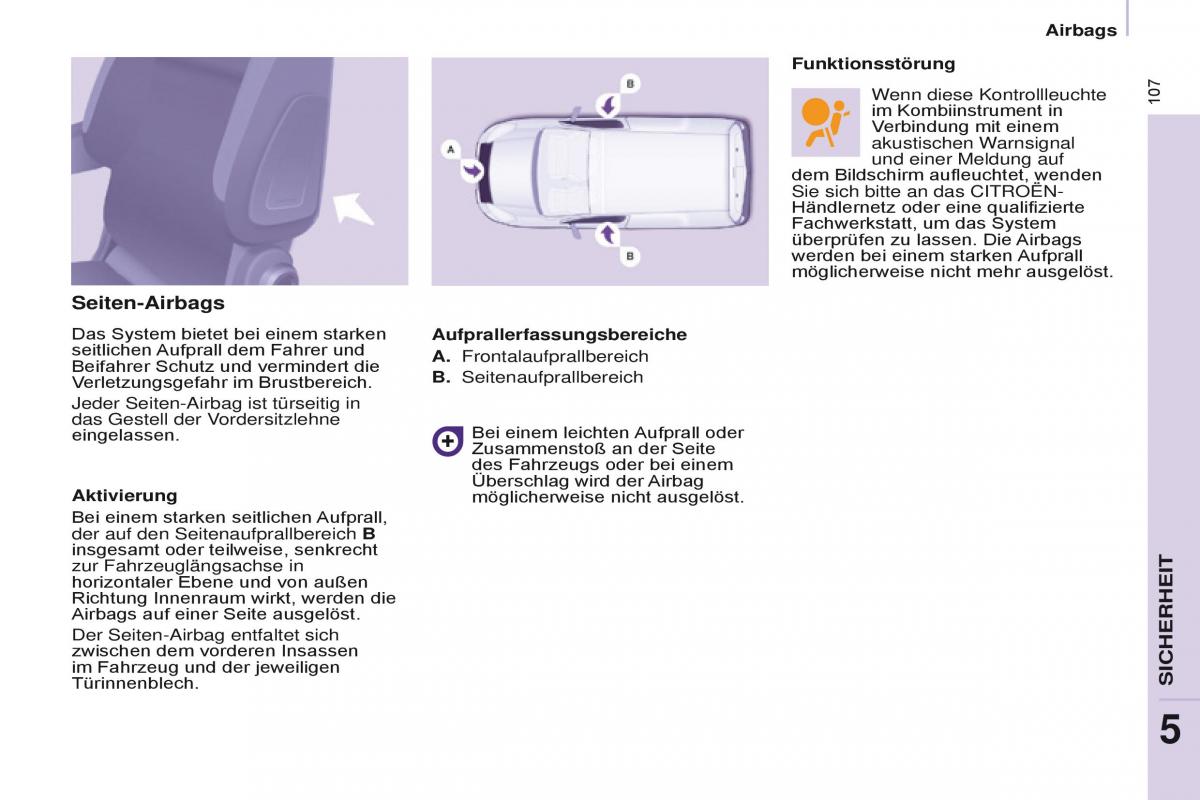 Citroen Berlingo Multispace II 2 Handbuch / page 109