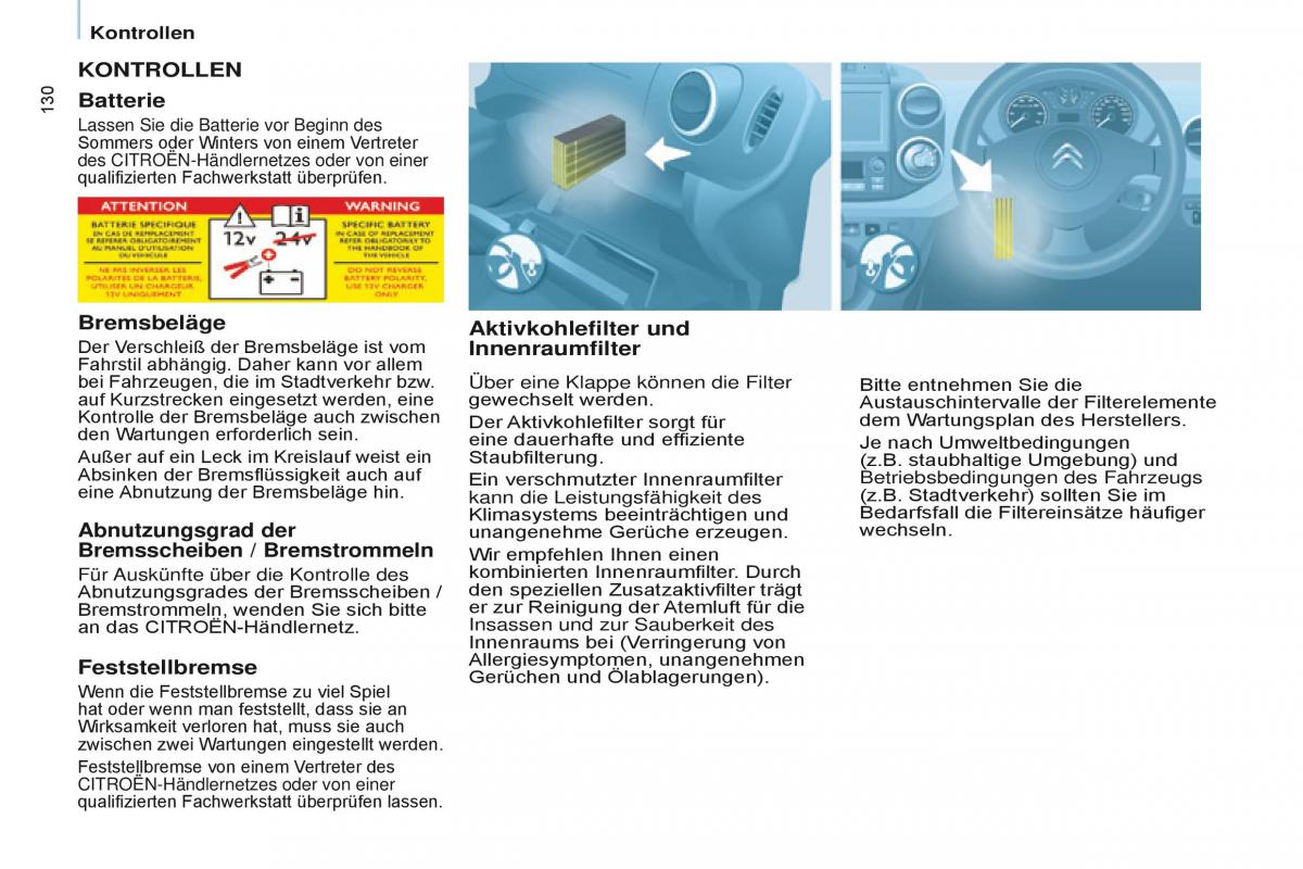 Citroen Berlingo Multispace II 2 Handbuch / page 132