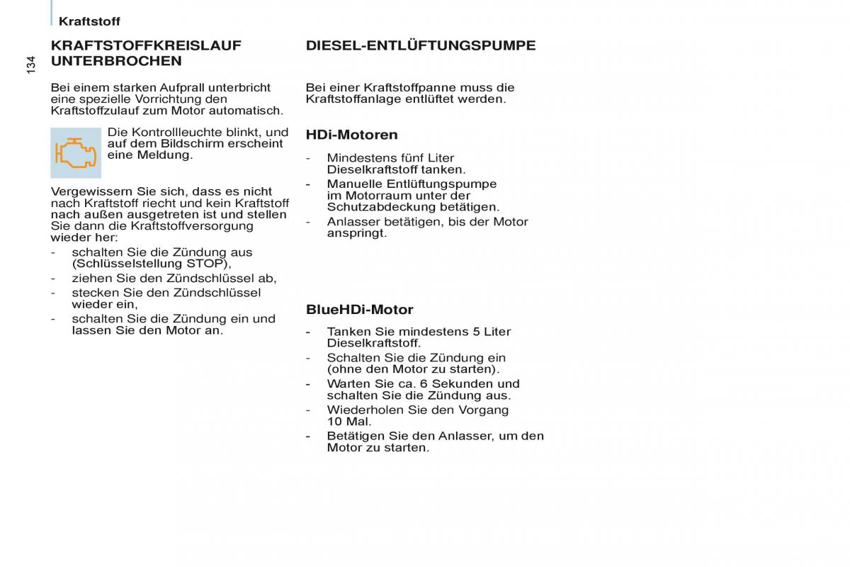 Citroen Berlingo Multispace II 2 Handbuch / page 136