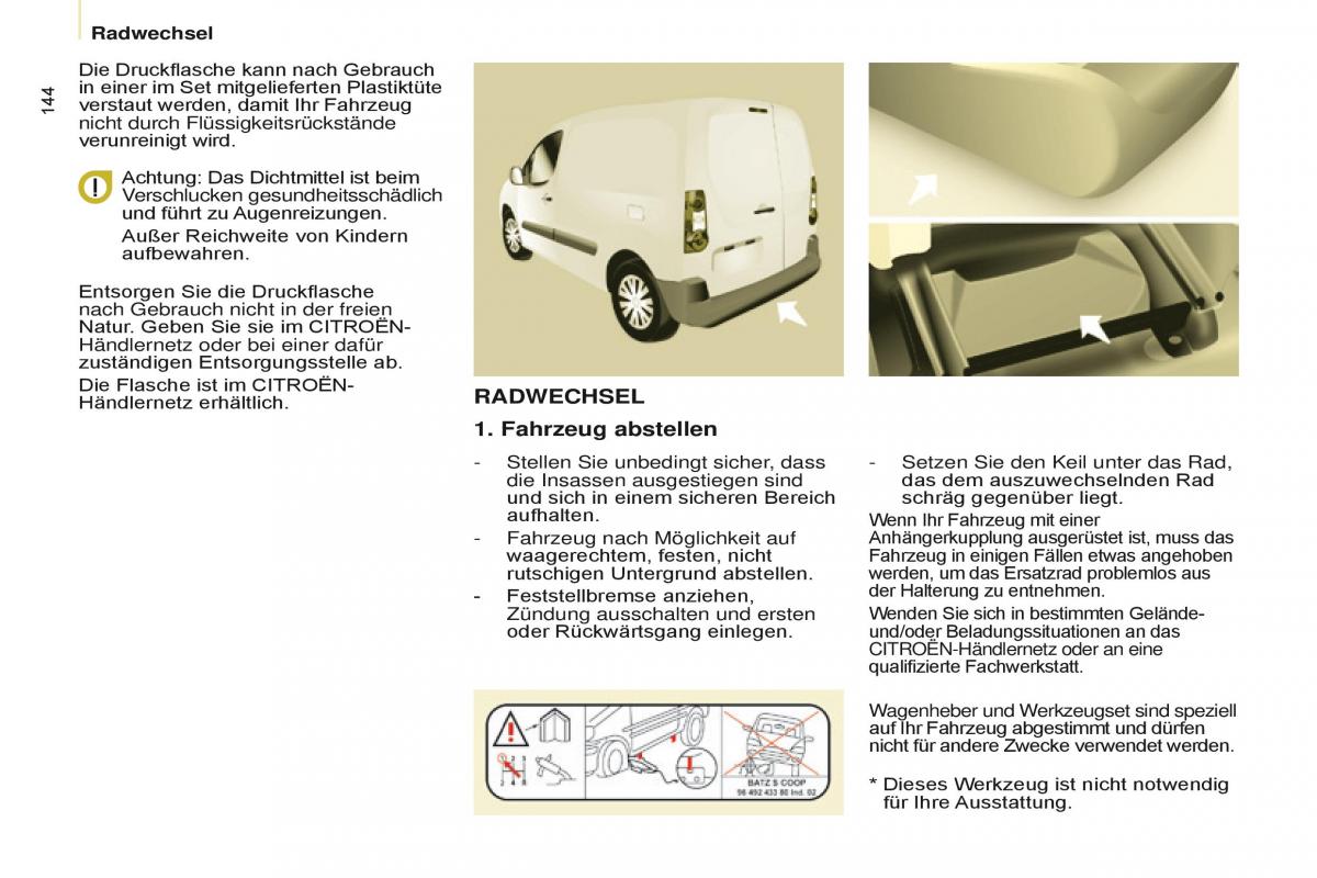 Citroen Berlingo Multispace II 2 Handbuch / page 146