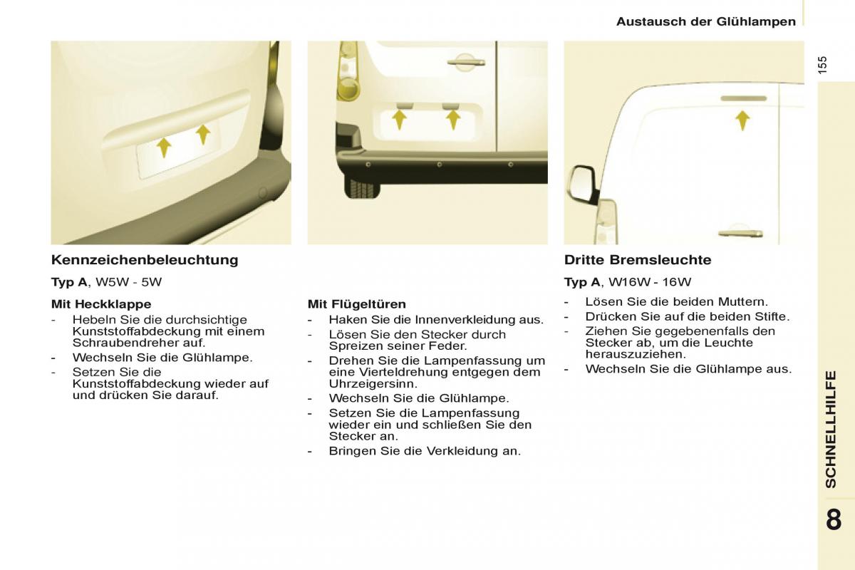 Citroen Berlingo Multispace II 2 Handbuch / page 157