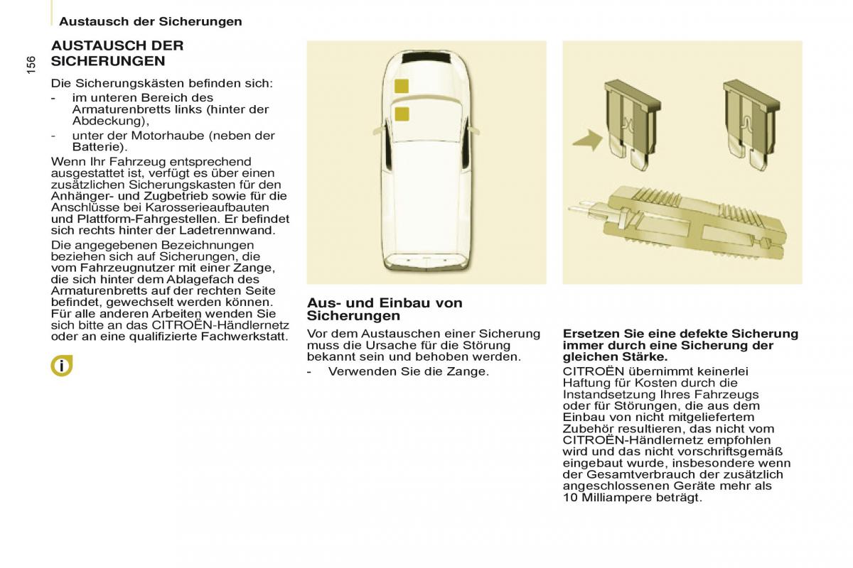 Citroen Berlingo Multispace II 2 Handbuch / page 158