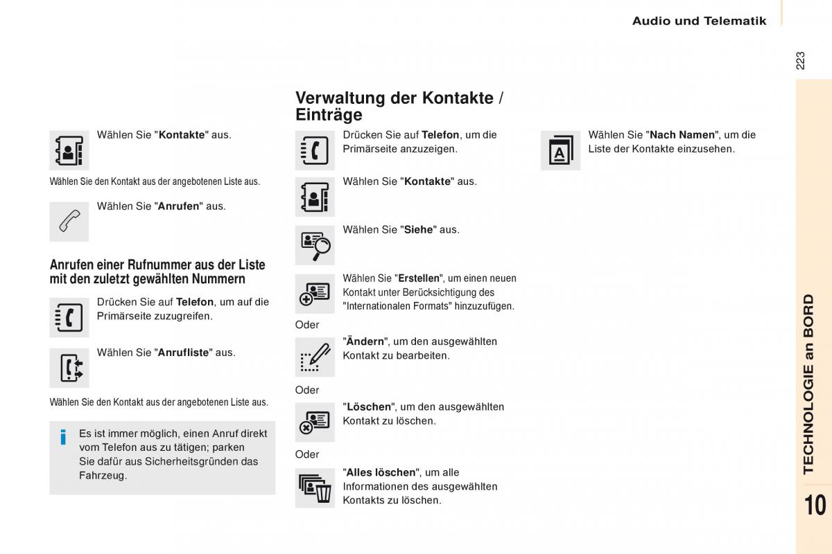 Citroen Berlingo Multispace II 2 Handbuch / page 225