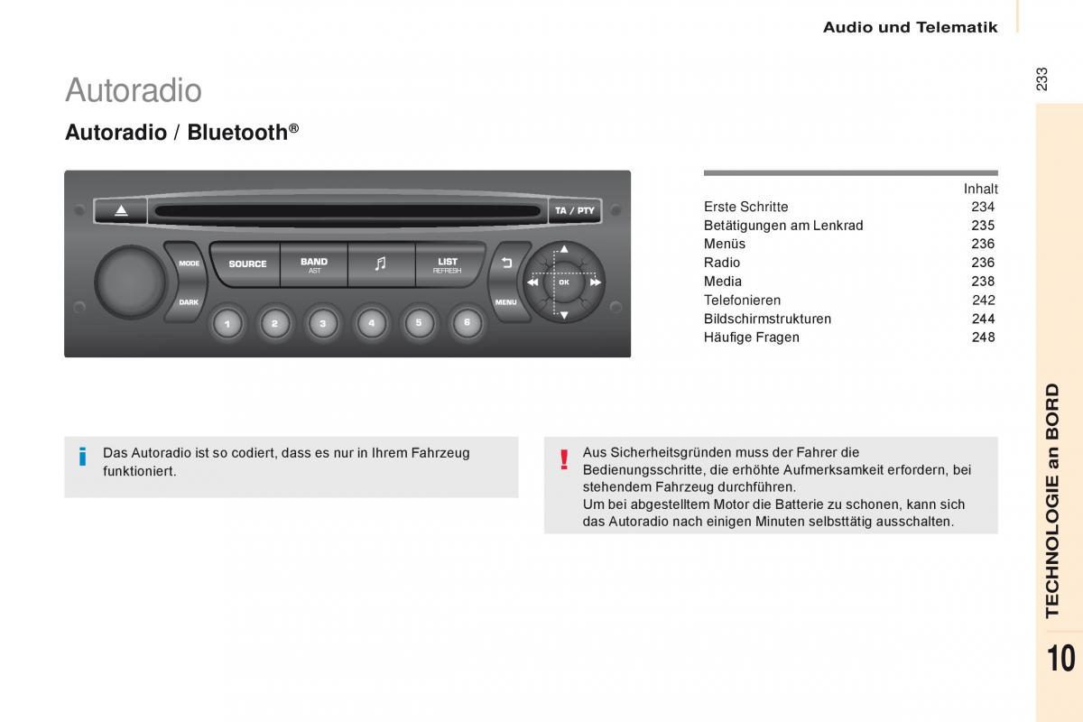 Citroen Berlingo Multispace II 2 Handbuch / page 235