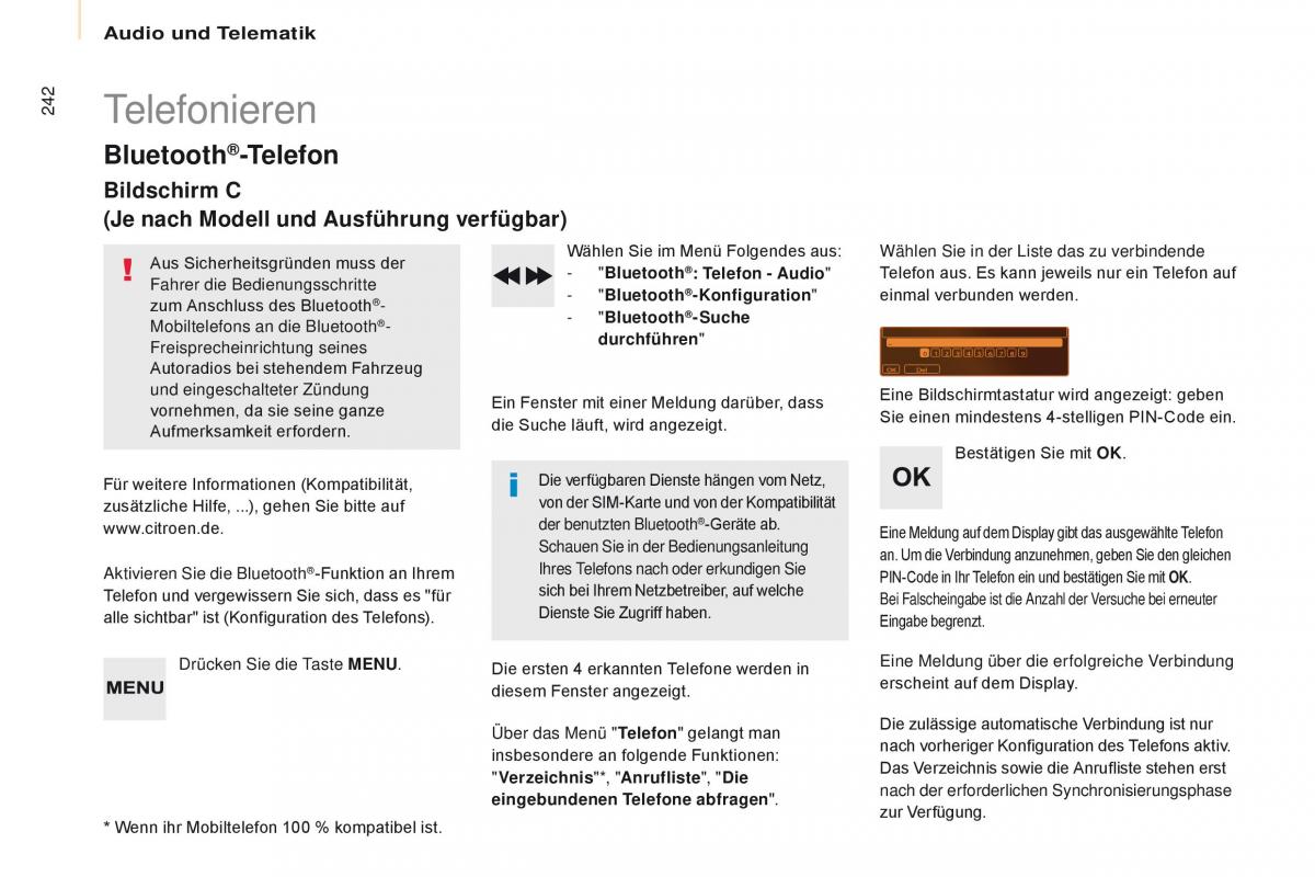 Citroen Berlingo Multispace II 2 Handbuch / page 244