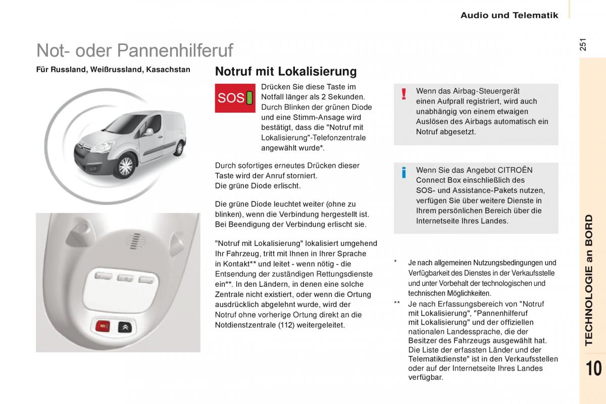 Citroen Berlingo Multispace II 2 Handbuch / page 253