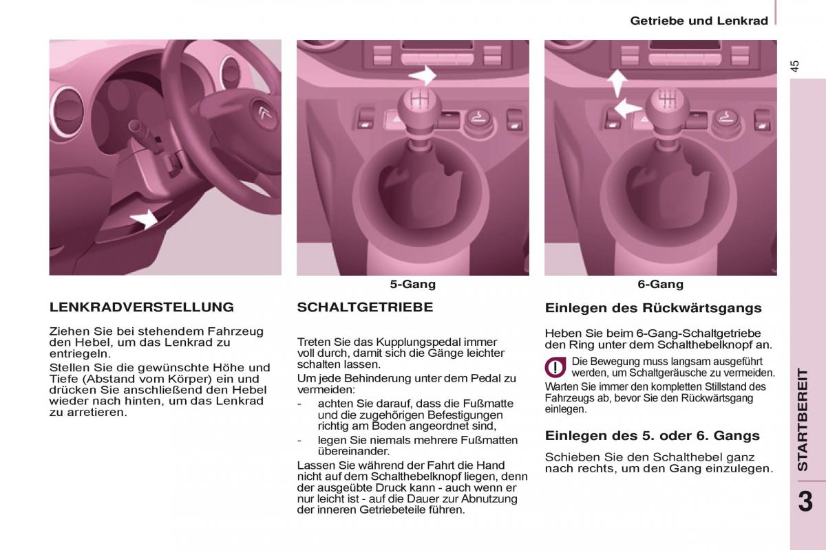 Citroen Berlingo Multispace II 2 Handbuch / page 47