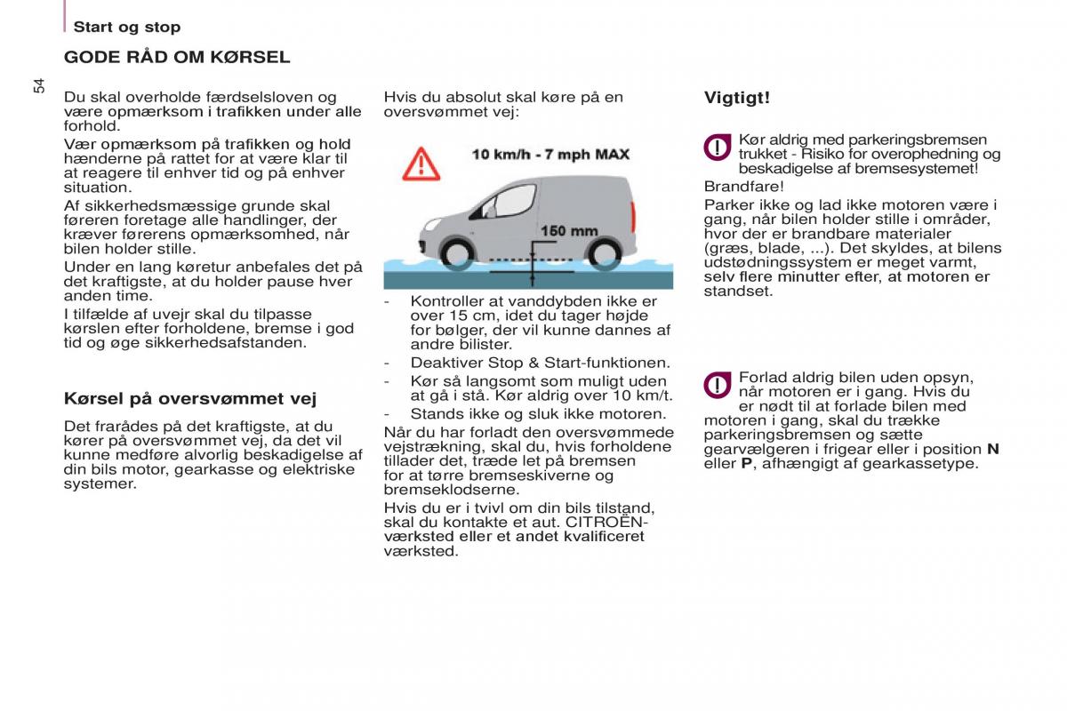 Citroen Berlingo Multispace II 2 Bilens instruktionsbog / page 56