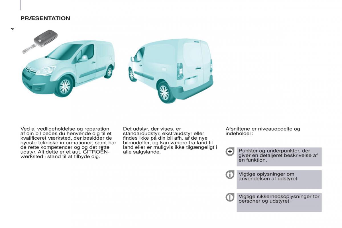 Citroen Berlingo Multispace II 2 Bilens instruktionsbog / page 6