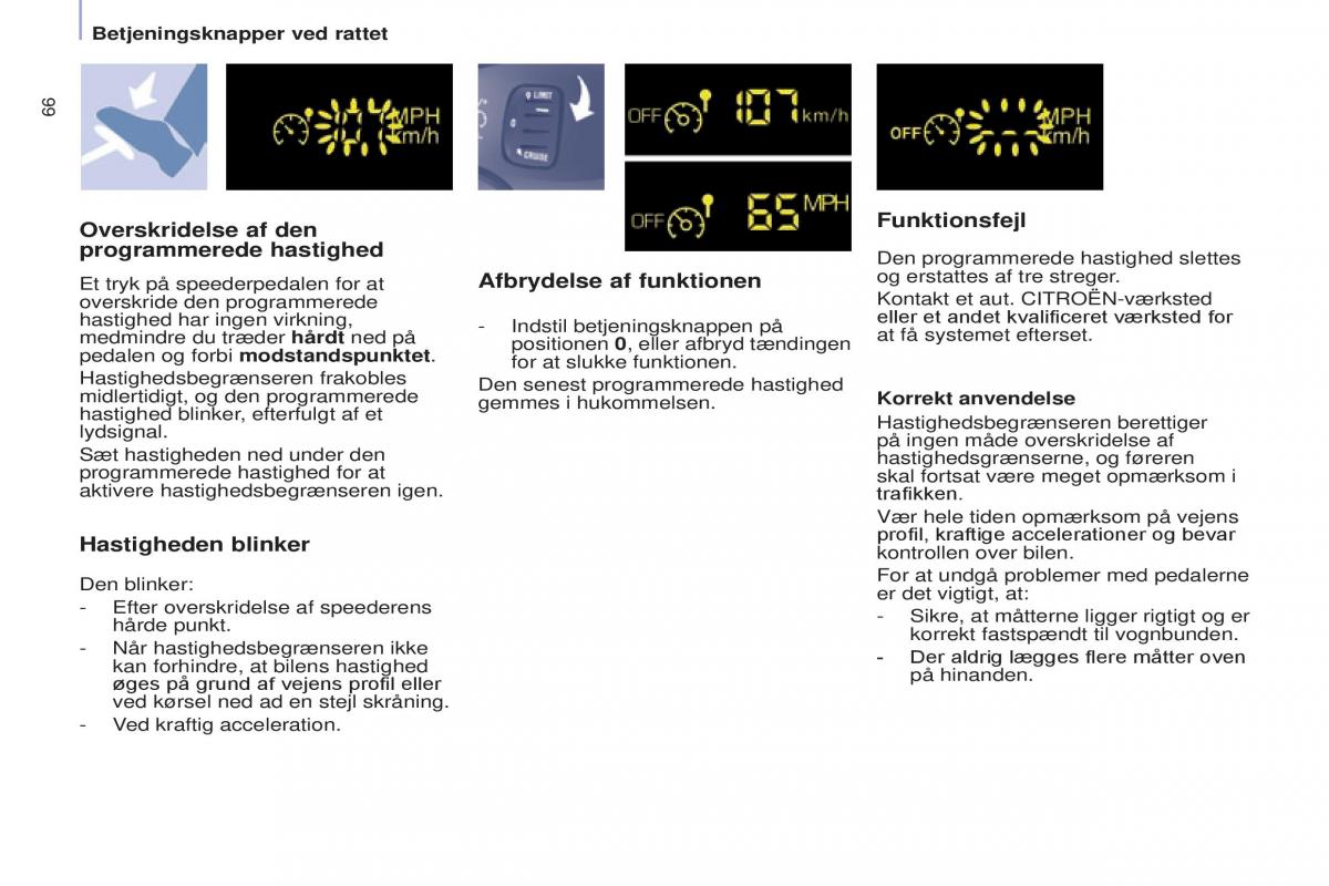 Citroen Berlingo Multispace II 2 Bilens instruktionsbog / page 68