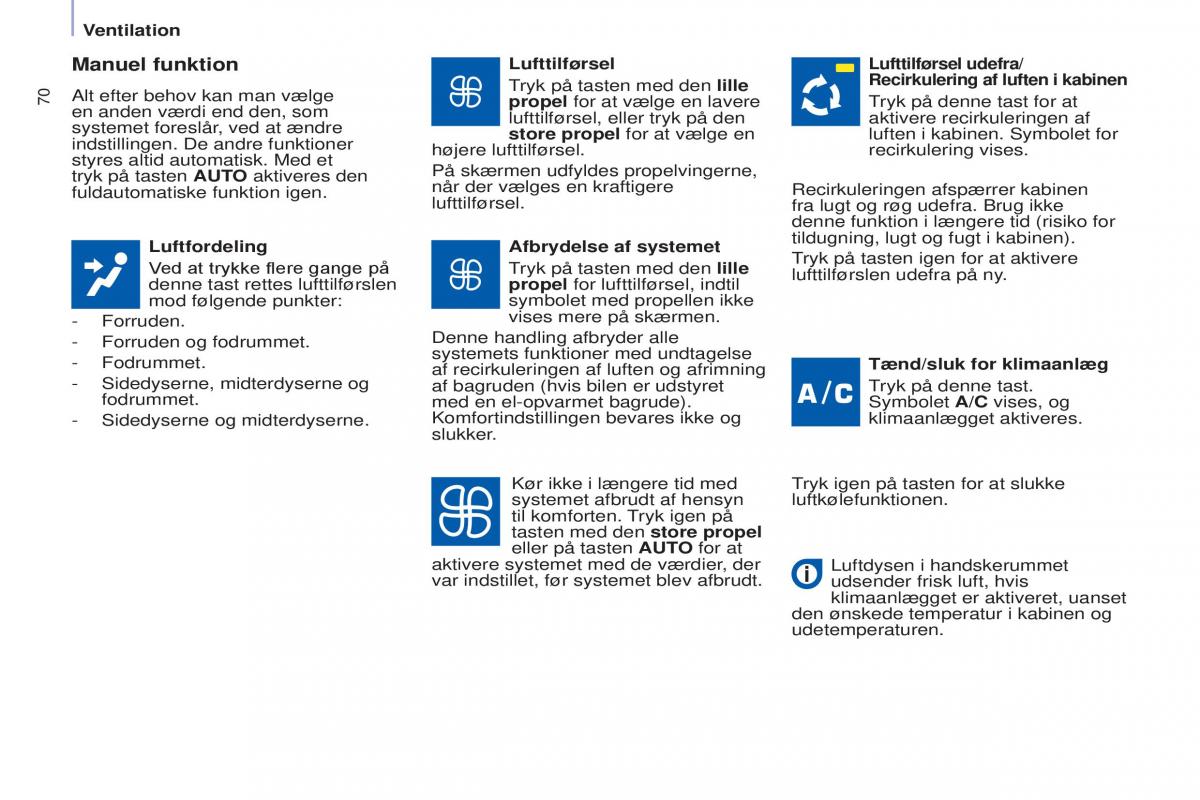 Citroen Berlingo Multispace II 2 Bilens instruktionsbog / page 72