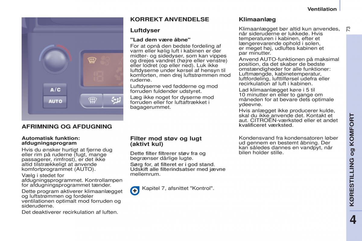 Citroen Berlingo Multispace II 2 Bilens instruktionsbog / page 75