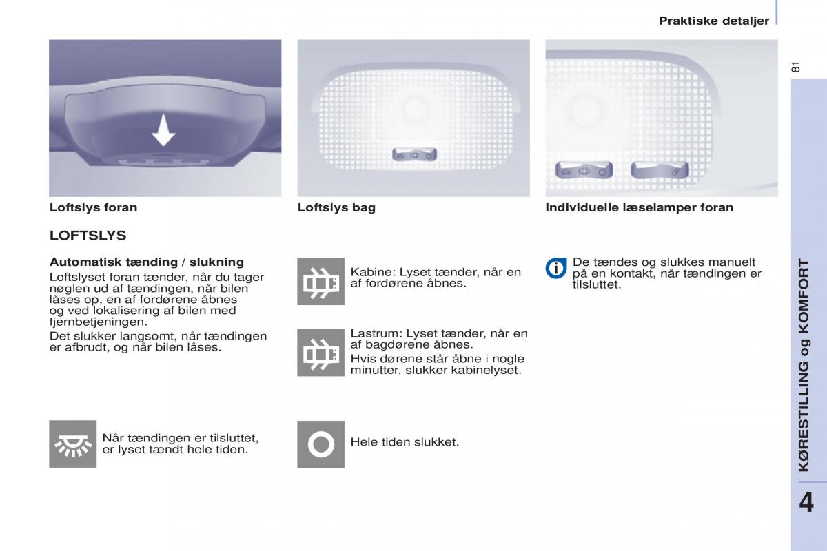 Citroen Berlingo Multispace II 2 Bilens instruktionsbog / page 83