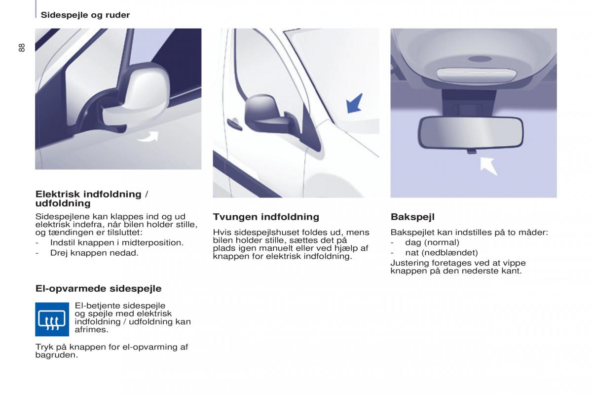 Citroen Berlingo Multispace II 2 Bilens instruktionsbog / page 90