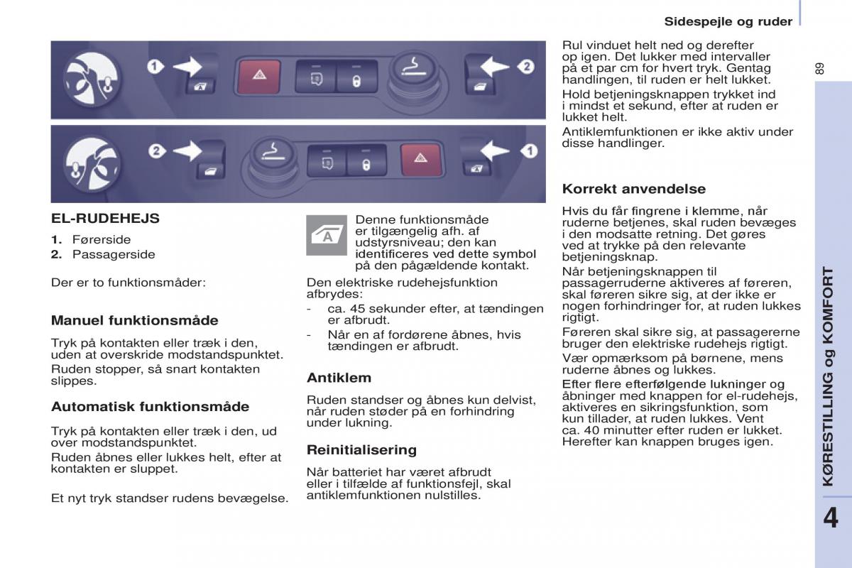 Citroen Berlingo Multispace II 2 Bilens instruktionsbog / page 91