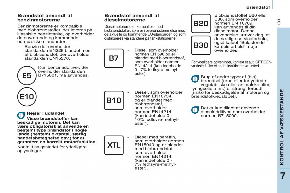 Citroen Berlingo Multispace II 2 Bilens instruktionsbog / page 135