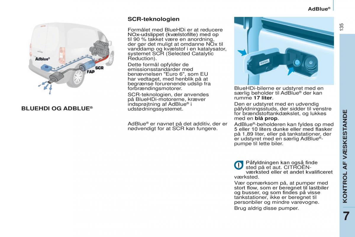 Citroen Berlingo Multispace II 2 Bilens instruktionsbog / page 137