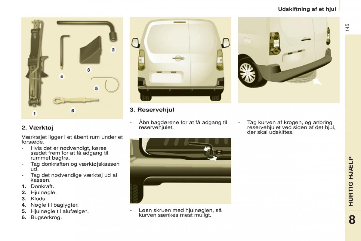 Citroen Berlingo Multispace II 2 Bilens instruktionsbog / page 147