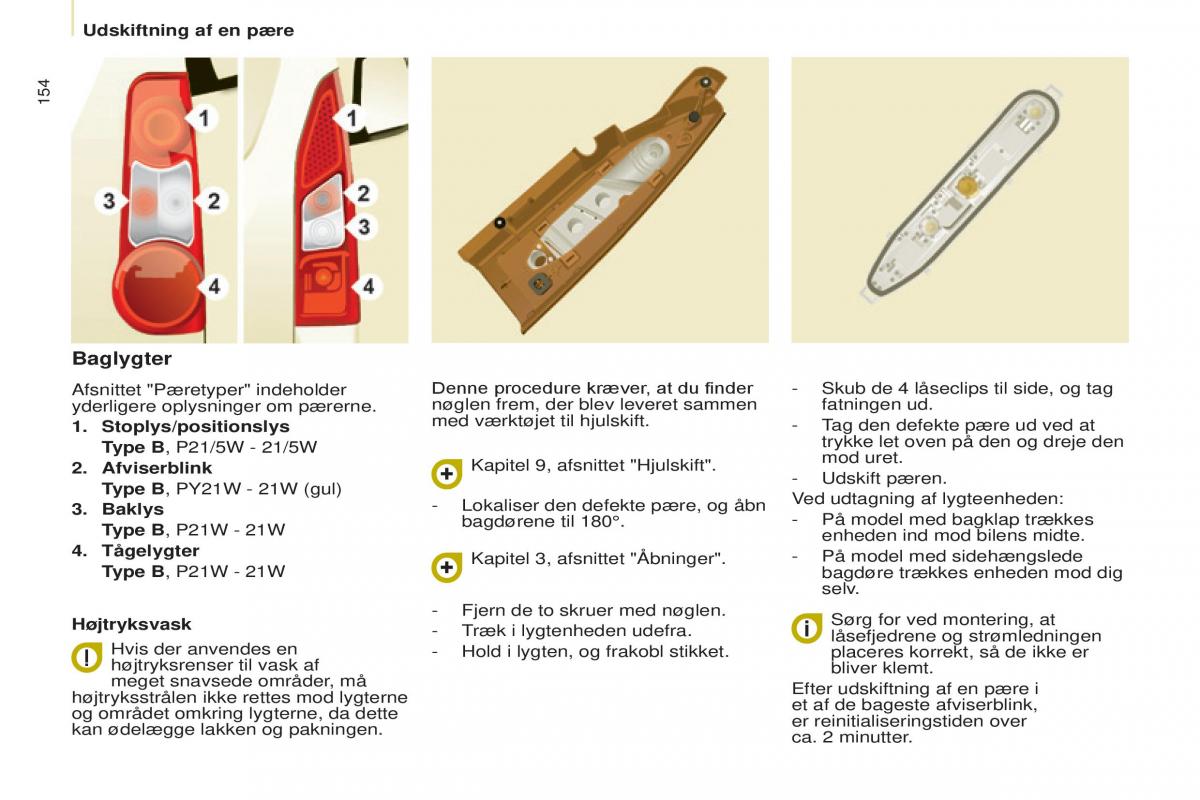 Citroen Berlingo Multispace II 2 Bilens instruktionsbog / page 156