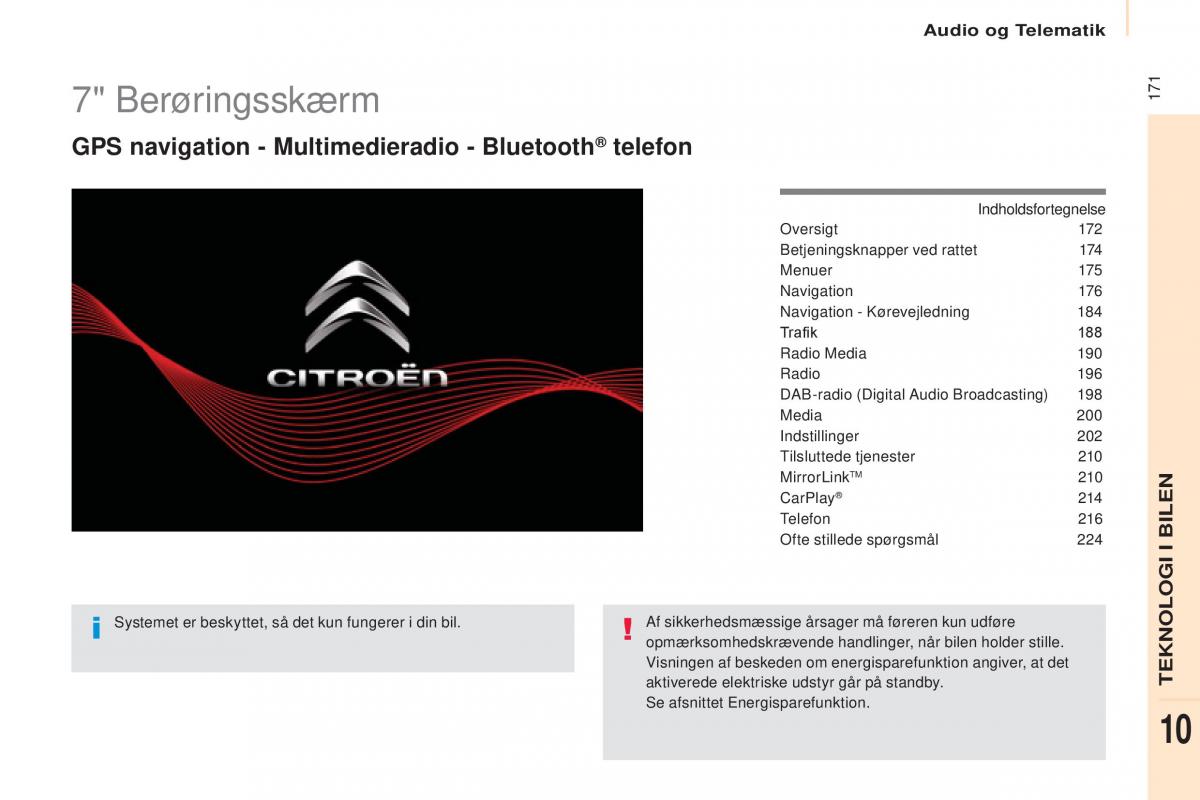 Citroen Berlingo Multispace II 2 Bilens instruktionsbog / page 173